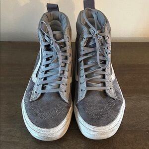 Gray High-Top Men's Sneakers